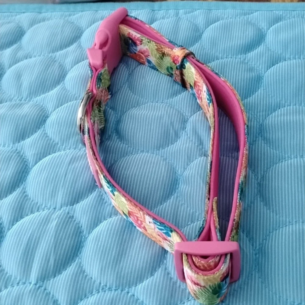 Pink Tropical Dog Collar